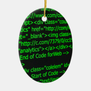 Web Code Ceramic Tree Decoration