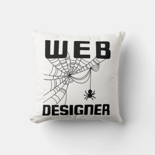 Web Designer Design Website Developer Spider Cushion