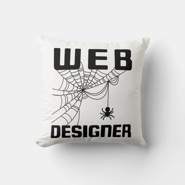 Web Designer Design Website Developer Spider Cushion (Front)