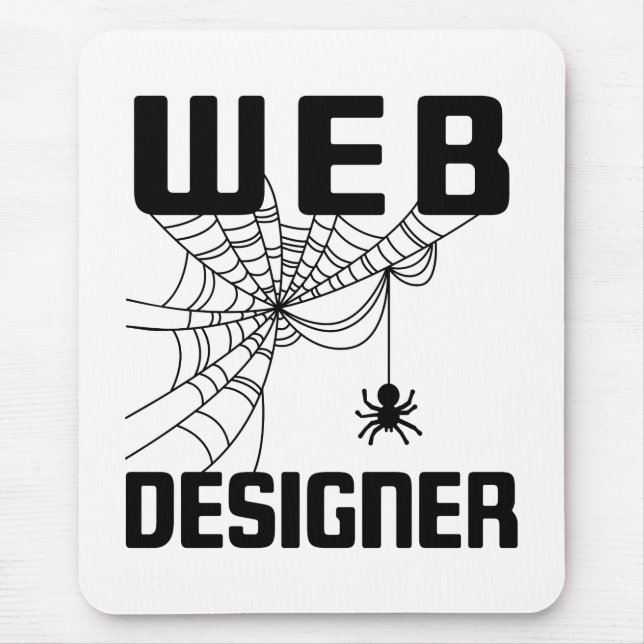 Web Designer Design Website Developer Spider Mouse Pad (Front)