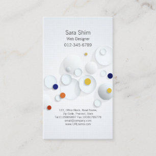Web Designer Internet Computer 3D Dots Scatter Business Card