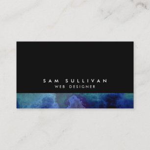 Web Designer Internet Skills Abstract Blue Cloud Business Card