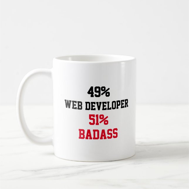 Web developer Badass Coffee Mug (Left)