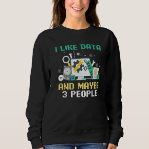 Web Developer Coder Coding I Like Data And Maybe 3 Sweatshirt