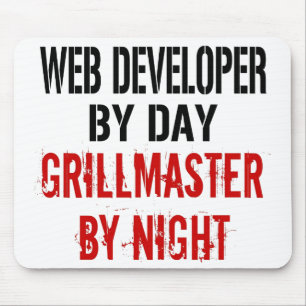 Web Developer Grillmaster Mouse Pad
