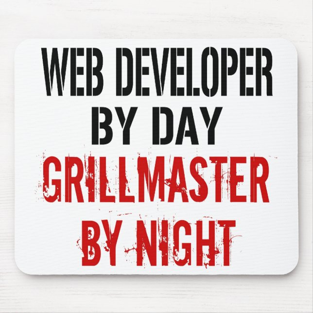 Web Developer Grillmaster Mouse Pad (Front)