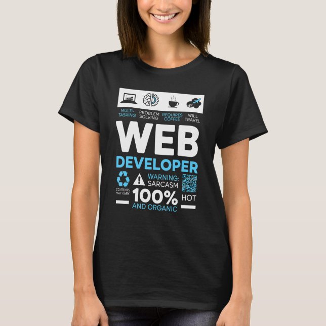 Web Developer IT Guy Computer Website Development  T-Shirt (Front)