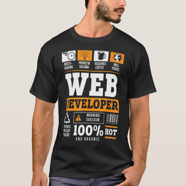 Web Developer IT Guy Computer Website Development  T-Shirt (Front)