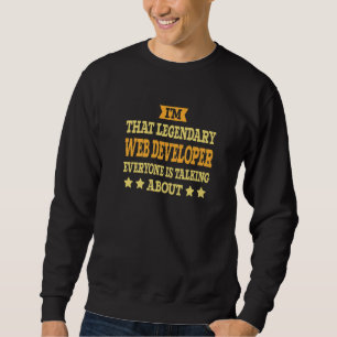 Web Developer Job Title Employee  Worker Web Devel Sweatshirt