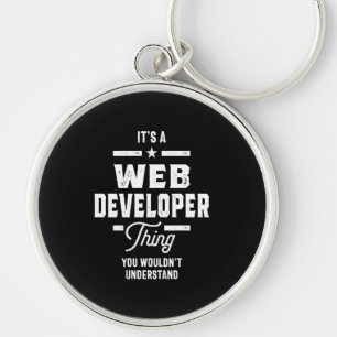 Web Developer Job Title Gift Key Ring