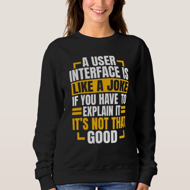 Web Developer Software Website Programmer Coder Co Sweatshirt (Front)