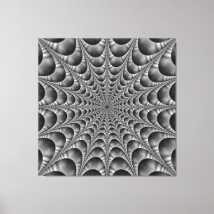 Web in Black and White Canvas Print
