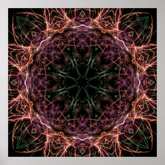 Web of Colour Kaleidoscope Poster