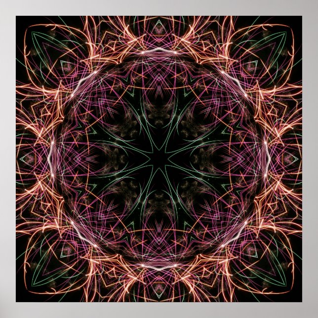 Web of Colour Kaleidoscope Poster (Front)