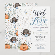 Web of Love Boy Halloween Baby Shower