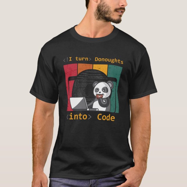 web software developer doughnuts doughnuts  panda  T-Shirt (Front)