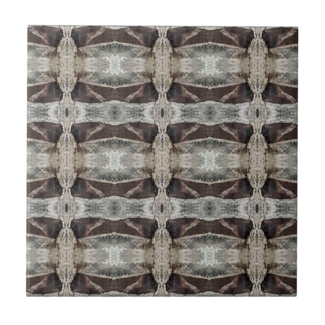 Web Tree Bark Patterned 4.25 Sqaure Tile (Front)
