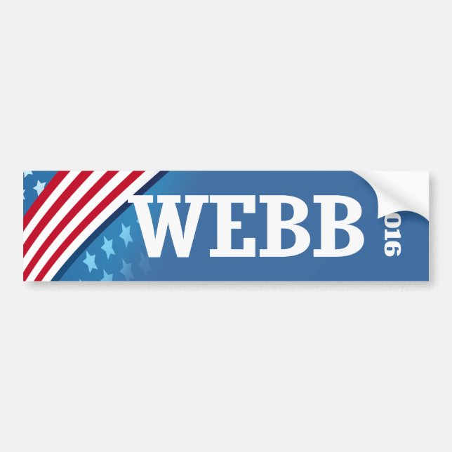 WEBB 2016 BUMPER STICKER (Front)