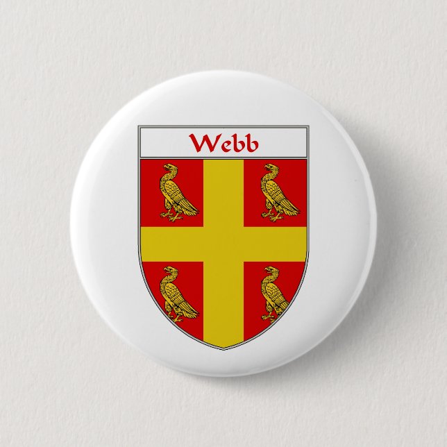 Webb Coat of Arms/Family Crest 6 Cm Round Badge (Front)