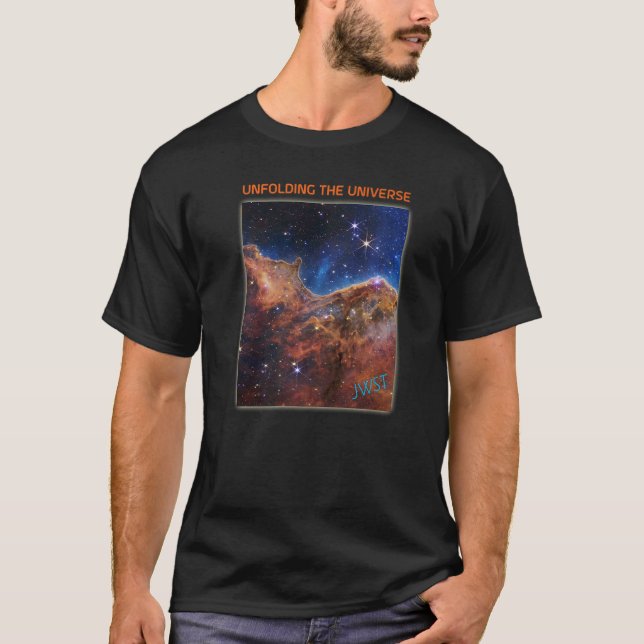 Webb Space Telescope New Image Cosmic Cliffs JWST  T-Shirt (Front)