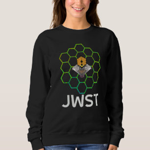 WEBB Space Telescope on Distressed Green Mirror Cu Sweatshirt