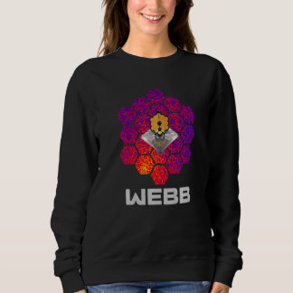 WEBB Space Telescope with Abstract Purple Red Mirr Sweatshirt