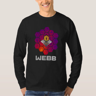 WEBB Space Telescope with Abstract Purple Red Mirr T-Shirt