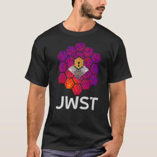 WEBB Space Telescope with Abstract Purple Red Mirr T-Shirt