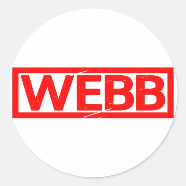 Webb Stamp Classic Round Sticker (Front)