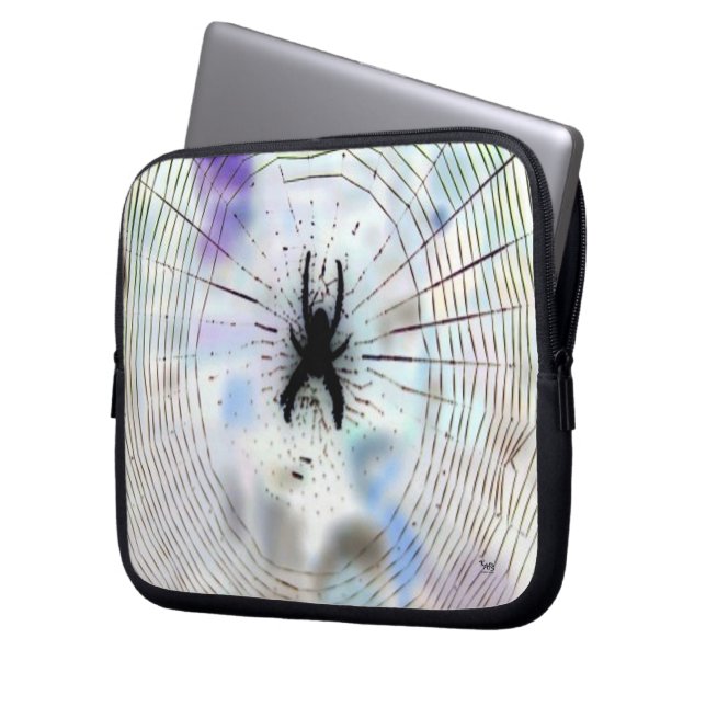 Webbed Spider Laptop Sleeve (Front Left)