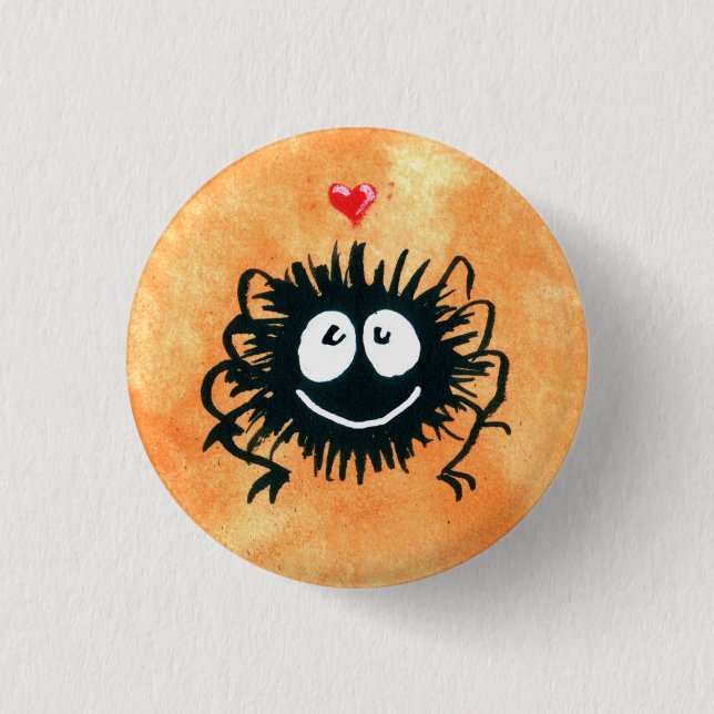 Webber the Spider Loves Halloween! 3 Cm Round Badge (Front)