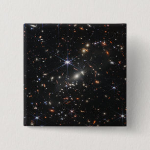 Webb's First Deep Field View of the Universe  15 Cm Square Badge