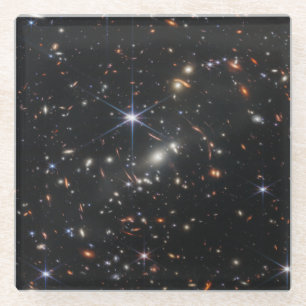 Webb's First Deep Field View of the Universe Glass Coaster