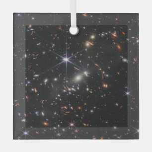 Webb's First Deep Field View of the Universe  Glass Tree Decoration