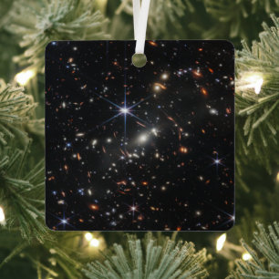 Webb's First Deep Field View of the Universe  Metal Tree Decoration