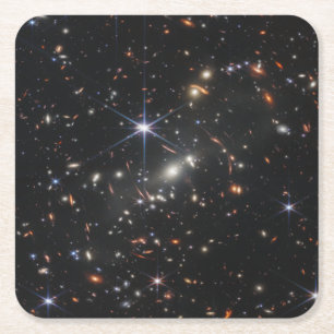 Webb's First Deep Field View of the Universe Square Paper Coaster