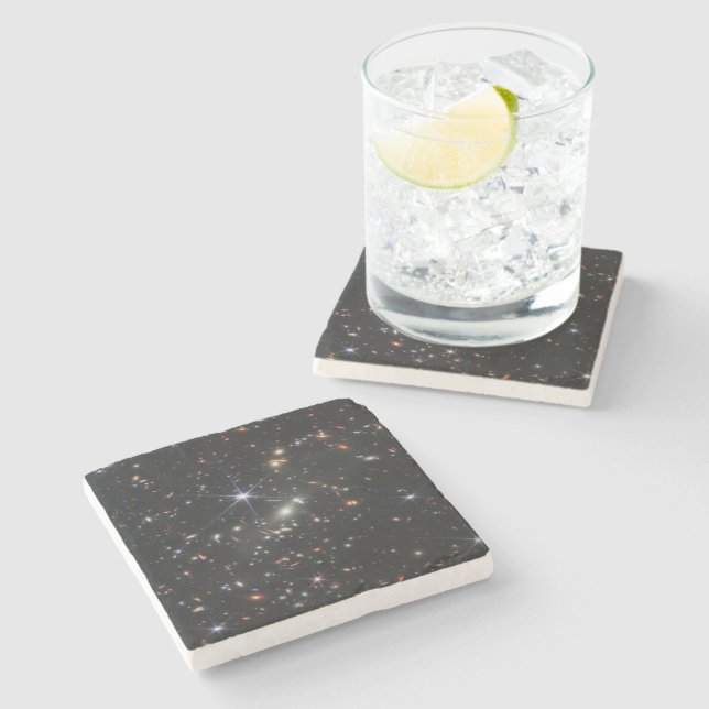 Webb's First Deep Field View of the Universe  Stone Coaster (Side)