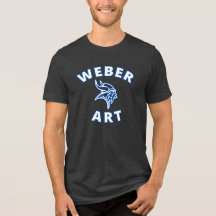 Weber Art (white letters/blue outline)