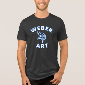 Weber Art (white letters/blue outline) Tri-Blend Shirt