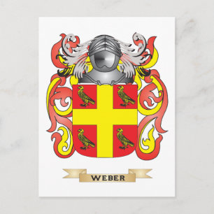 Weber Family Crest (Coat of Arms) Postcard