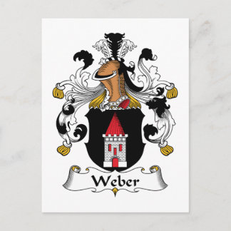 Weber Family Crest Postcard