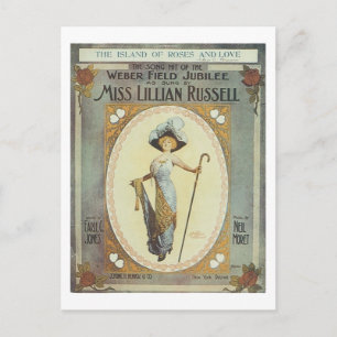 Weber Field Jubilee Vintage Songbook Cover Postcard