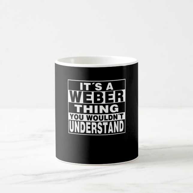 WEBER Surname Personalised Gift Coffee Mug (Center)