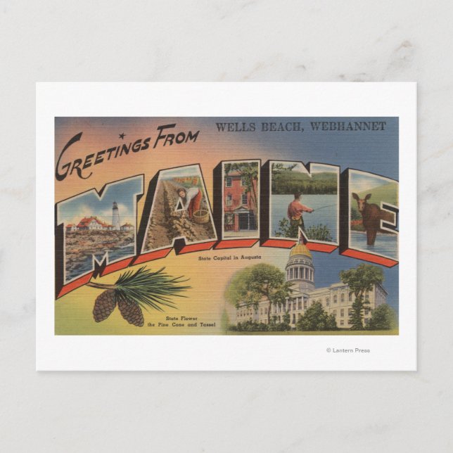 Webhannet, Maine (Wells Beach) Postcard (Front)