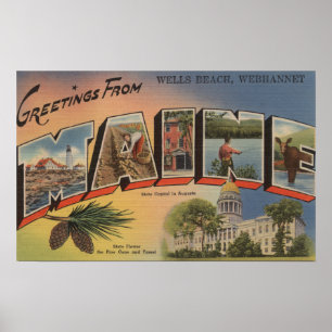 Webhannet, Maine (Wells Beach) Poster