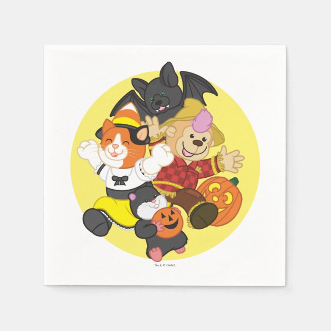 Webkinz Halloween Pets Moon Napkin (Front)