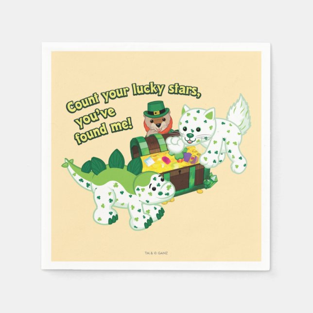 Webkinz Leprechaun
Clover Cat
Lucky Dino Napkin (Front)