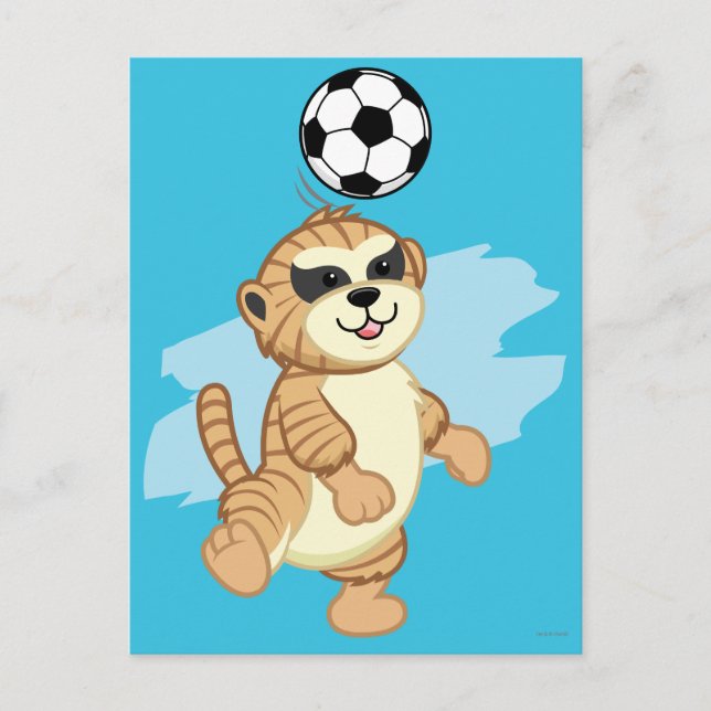 Webkinz | Meerkat Playing Soccer 2 Postcard (Front)