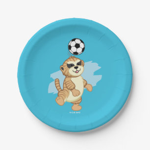 Webkinz   Meerkat Playing Soccer Paper Plate