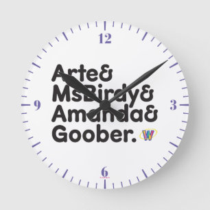 Webkinz Names Design Round Clock